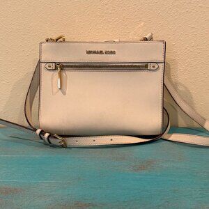 Michael Kors Haillee Crossbody Bag With Gold Hardward in Optic White NWT